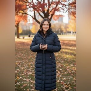 Canadá Weather Gear Navy Puffer Coat for Women